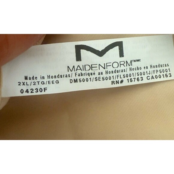 NWT Maidenform Size 2XL High Waist Thigh Slimmer Firm Control Beige Shapewear - Picture 3 of 6